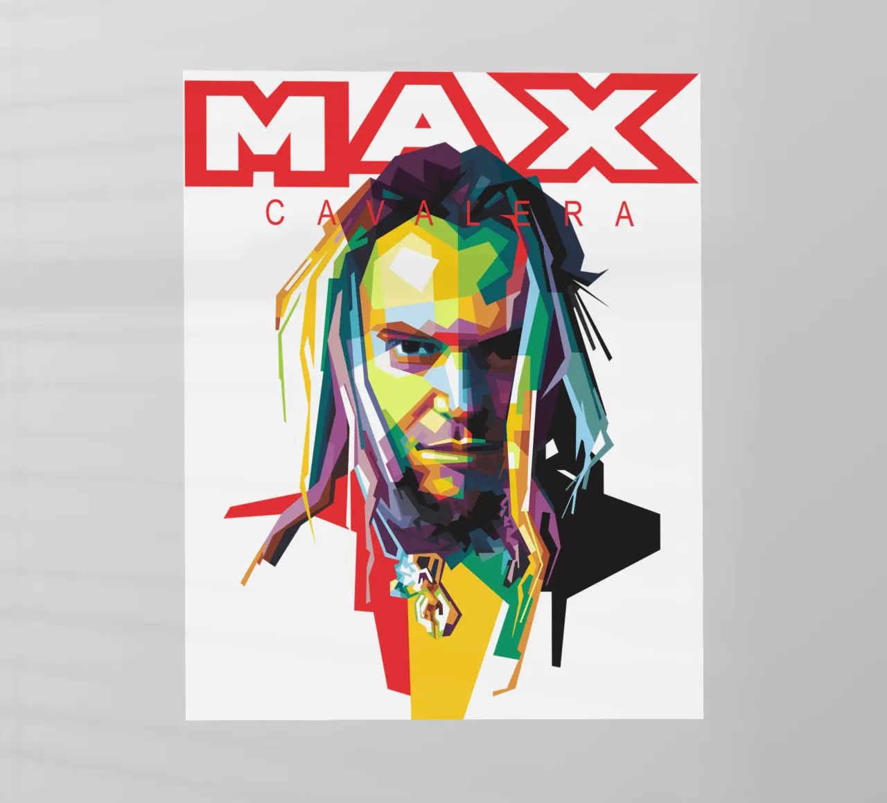 Max Cavalera WPAP pellicola backlit da Alkahfsmart