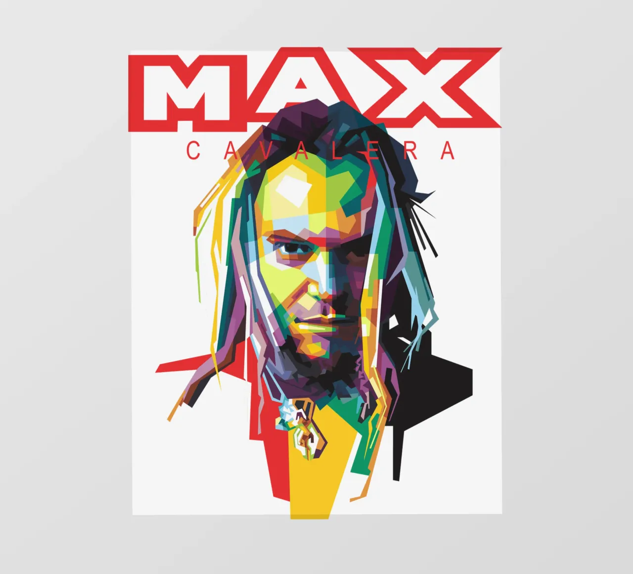 Max Cavalera WPAP pellicola backlit da Alkahfsmart