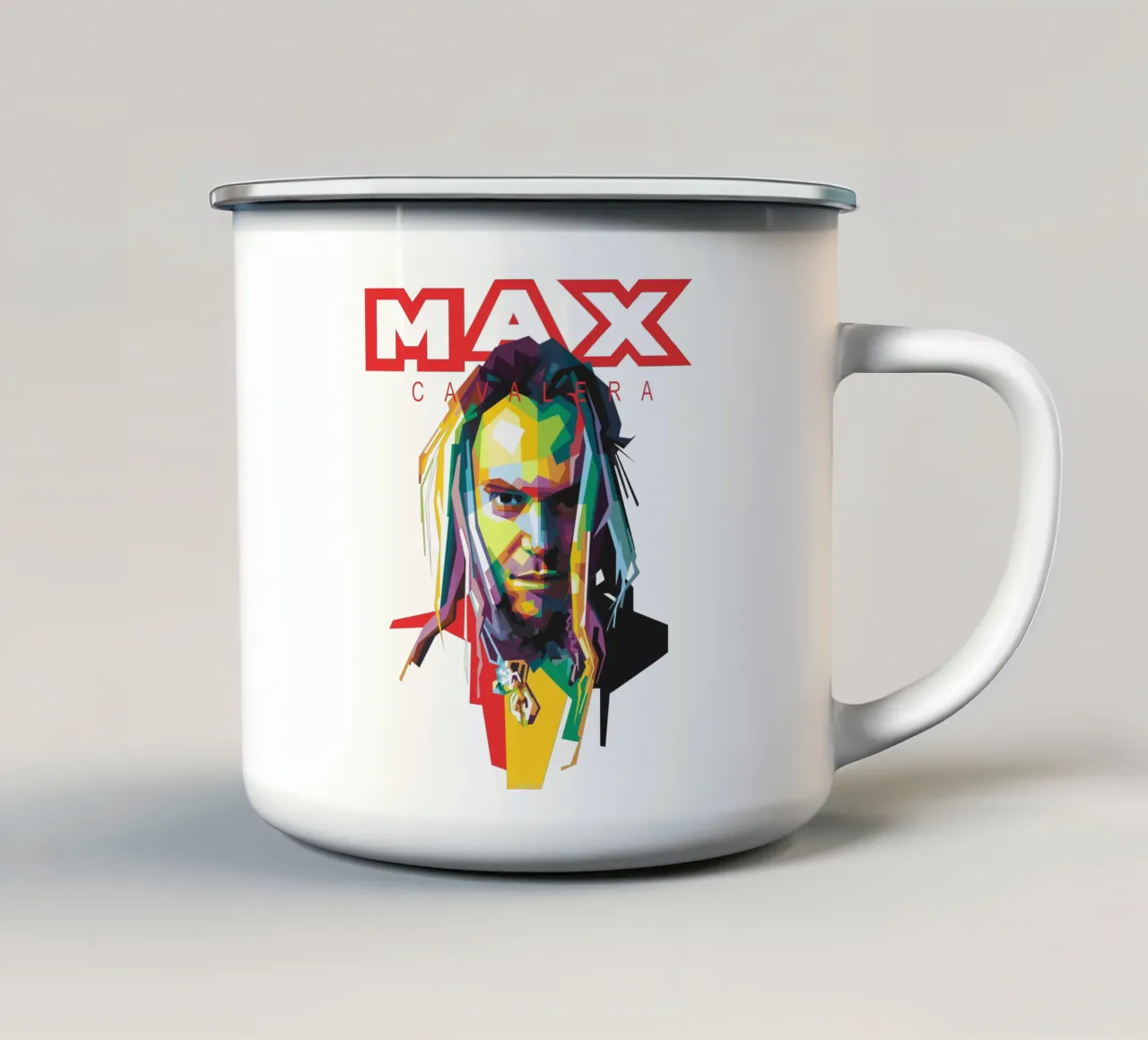 Max Cavalera WPAP tazza in smalto da Alkahfsmart