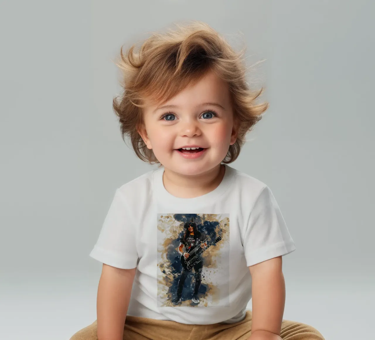 Sbaffo di Slash e chitarra a doppio manico maglietta neonato da Gunawan Rb