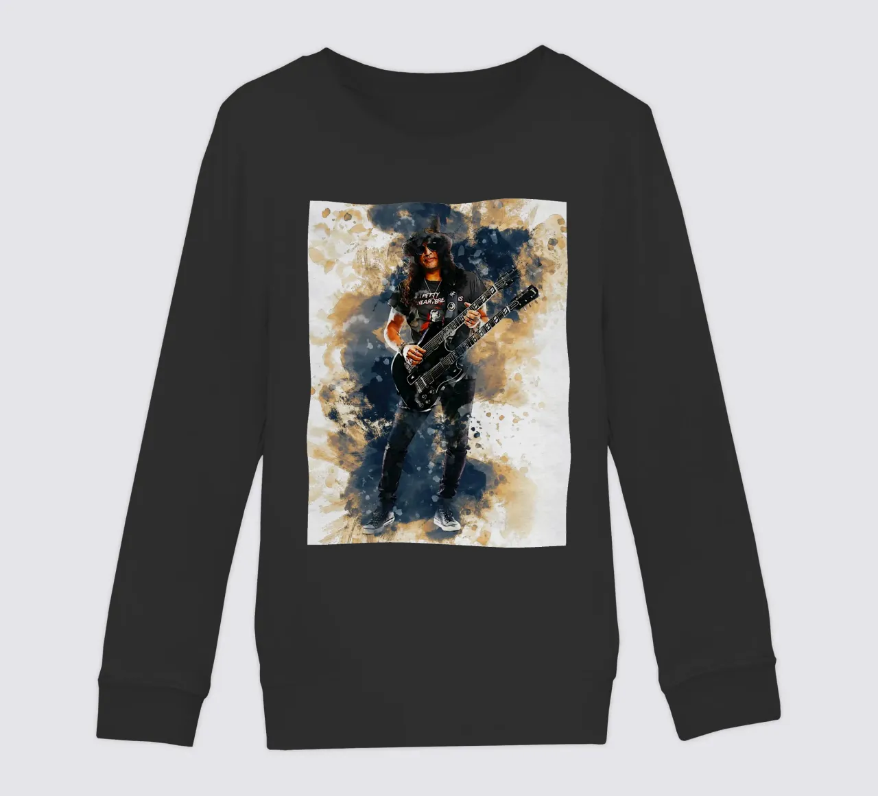 Sbaffo di Slash e chitarra a doppio manico felpa bambino da Gunawan Rb