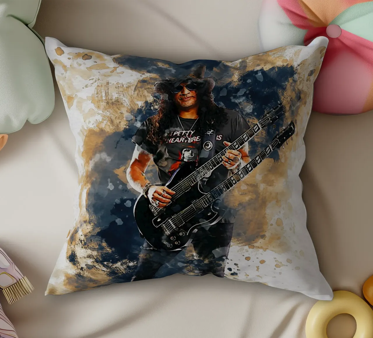 Sbaffo di Slash e chitarra a doppio manico cuscino da Gunawan Rb
