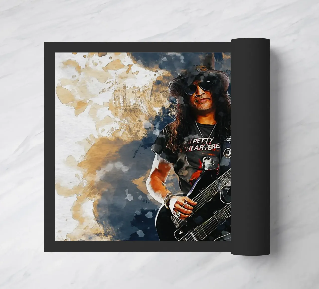 Sbaffo di Slash e chitarra a doppio manico zerbino da Gunawan Rb