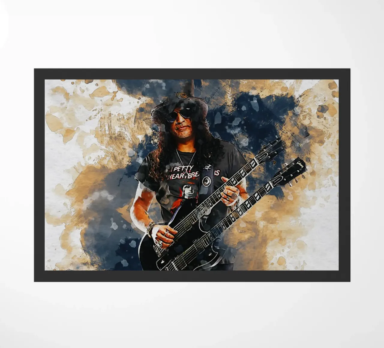 Sbaffo di Slash e chitarra a doppio manico zerbino da Gunawan Rb