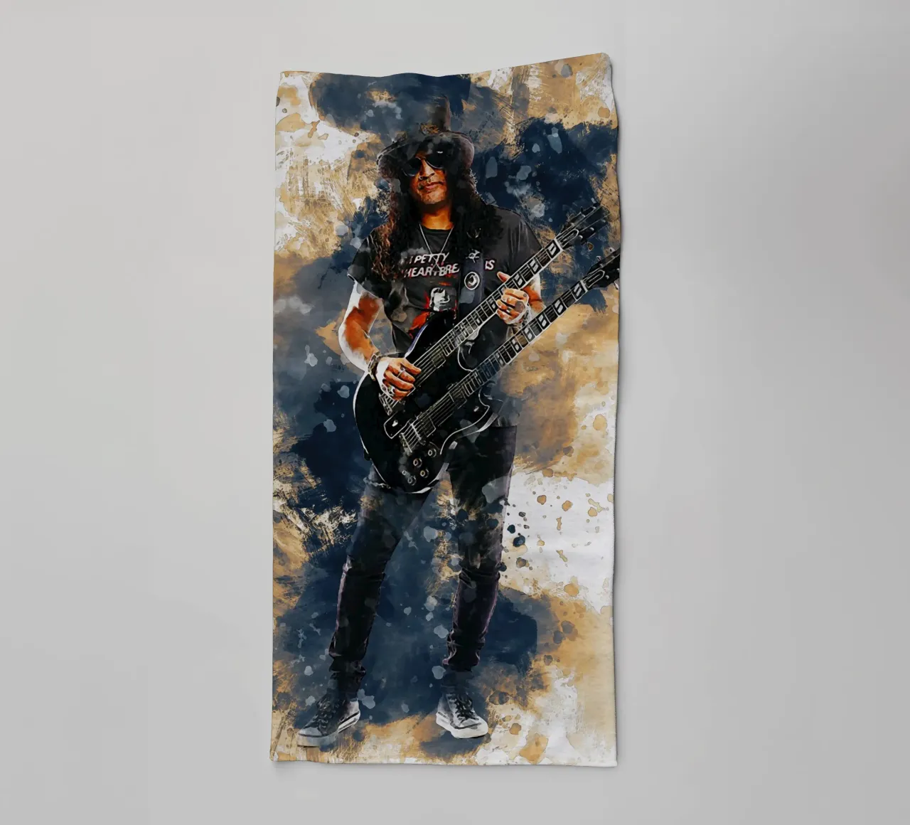 Smudge of Slash & Doppelhals-Gitarre Handtuch von Gunawan Rb