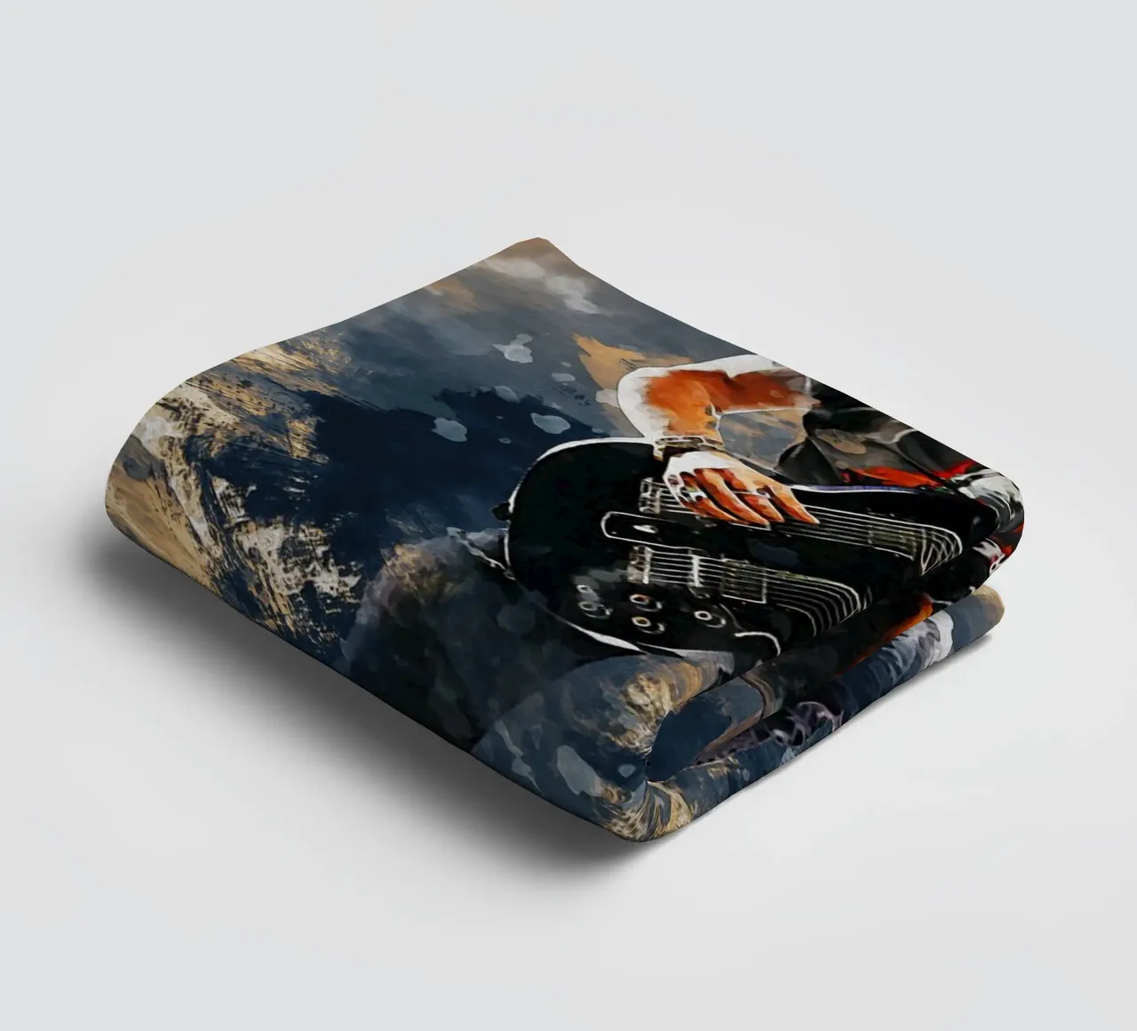 Smudge of Slash & Doppelhals-Gitarre Handtuch von Gunawan Rb