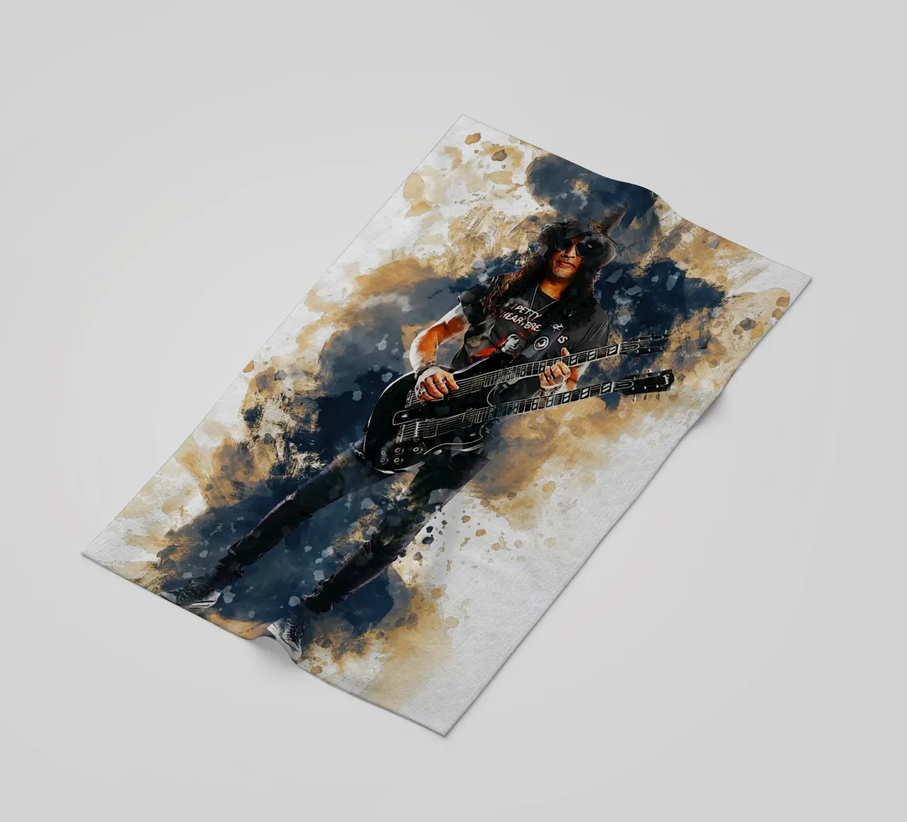 Sbaffo di Slash e chitarra a doppio manico telo mare da Gunawan Rb