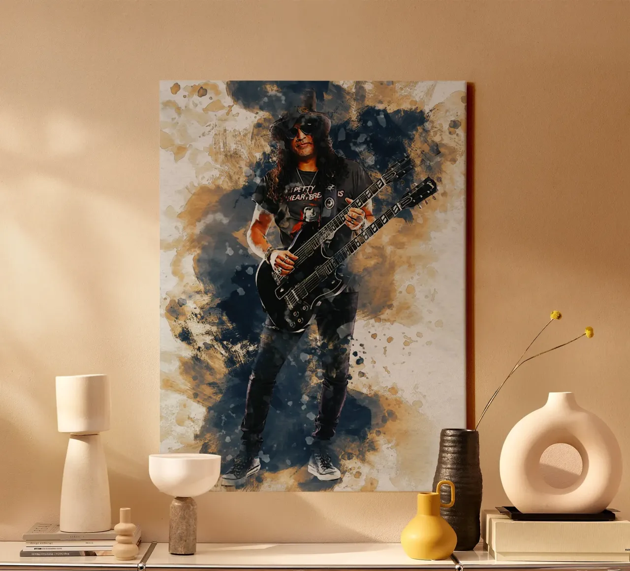 Sbaffo di Slash e chitarra a doppio manico tela da Gunawan Rb