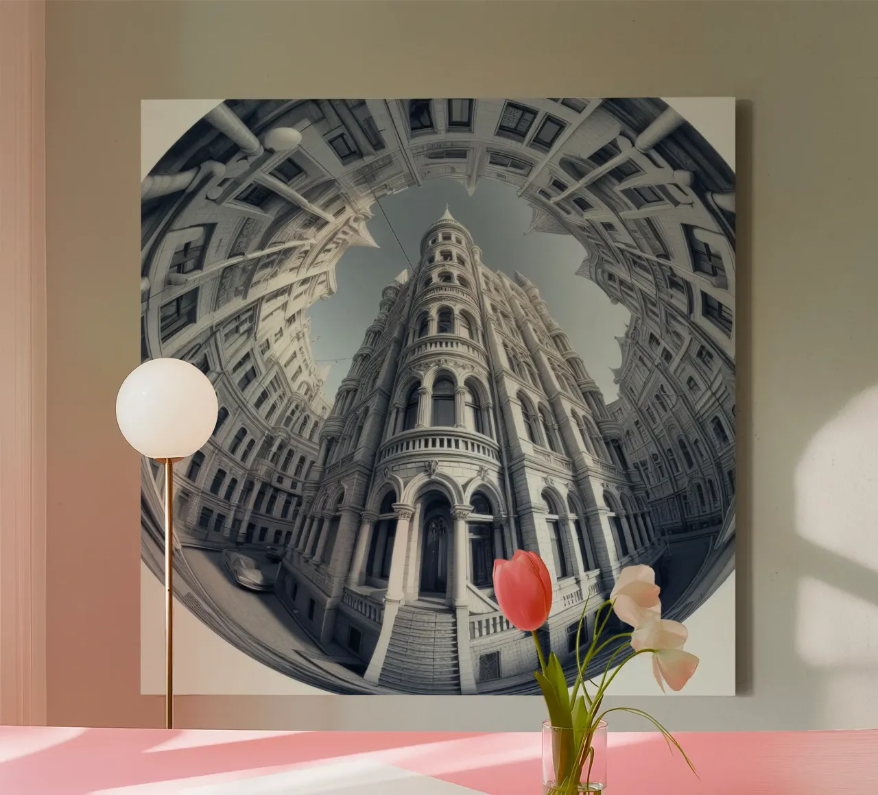 Sphere 045 - Neo-Classical Architecture canvas van Spheres