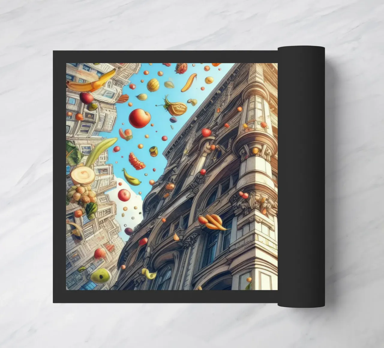 Sphere 047 - Surreal Building With Floating Fruits zerbino da Spheres