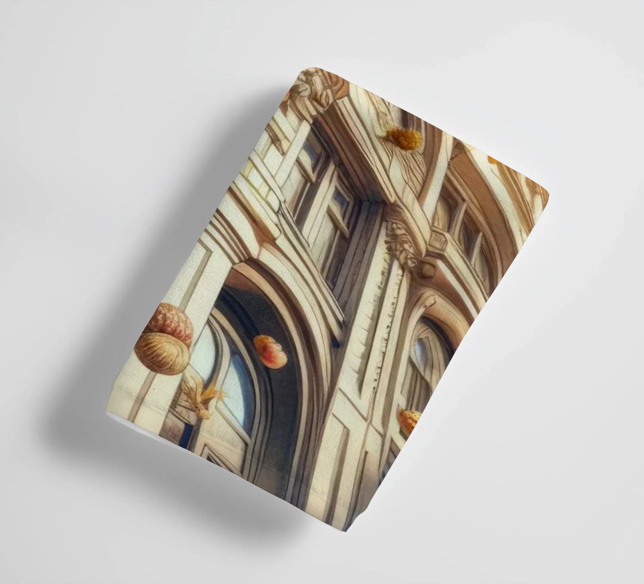 Sphere 047 - Surreal Building With Floating Fruits asciugamano da bagno da Spheres