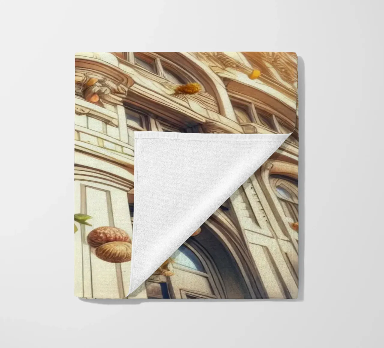 Sphere 047 - Surreal Building With Floating Fruits telo mare da Spheres