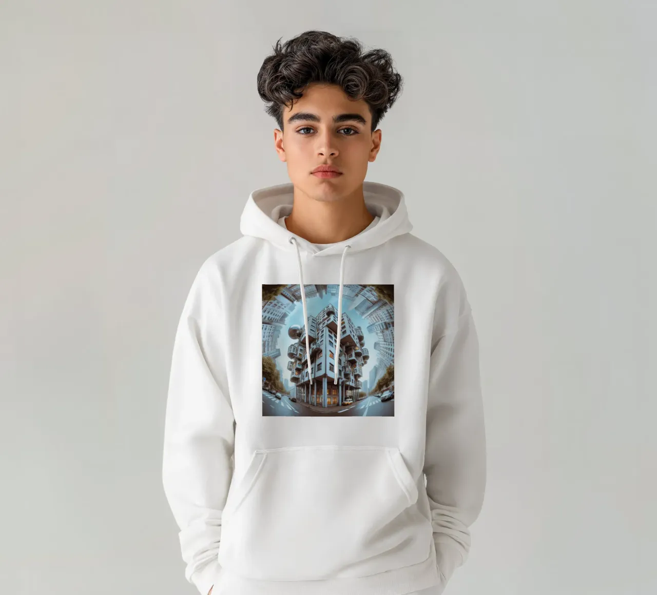 Sphere 048 - Futuristic Modular Building felpa con cappuccio da Spheres