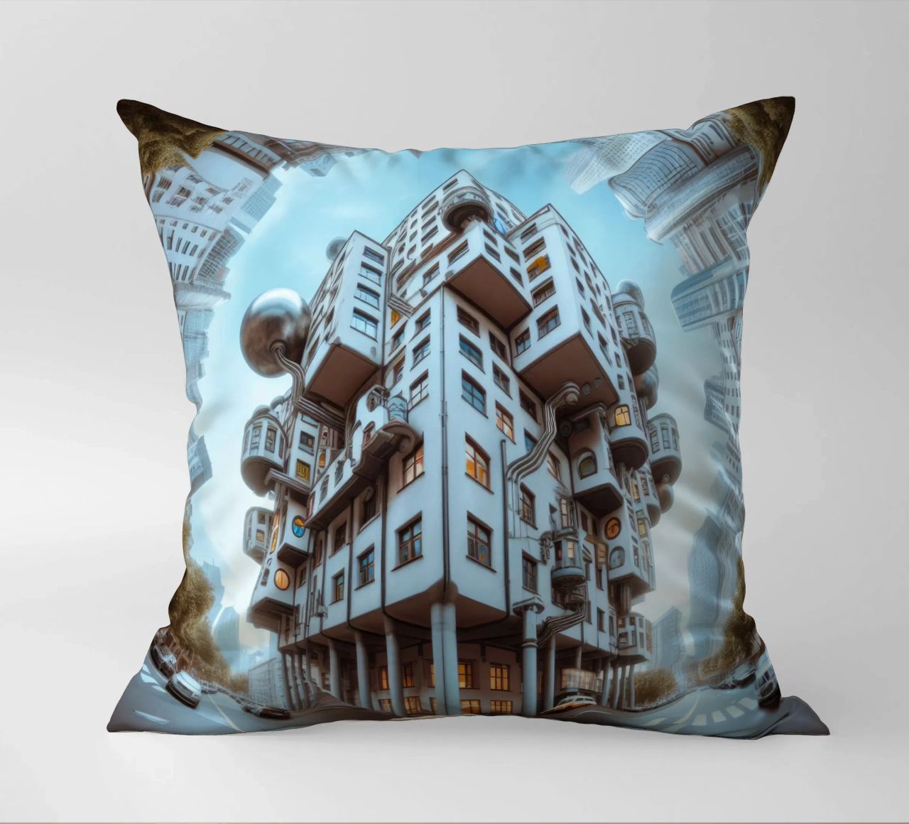 Sphere 048 - Futuristic Modular Building cuscino da Spheres