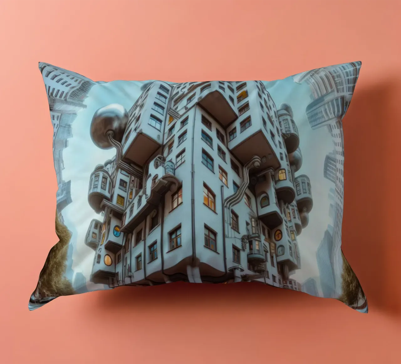 Sphere 048 - Futuristic Modular Building cuscino da Spheres