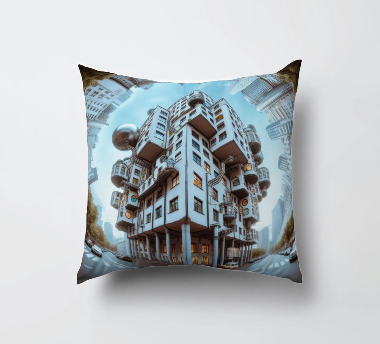 Sphere 048 - Futuristic Modular Building cuscino da Spheres
