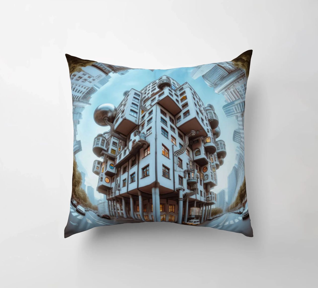 Sphere 048 - Futuristic Modular Building cuscino da Spheres