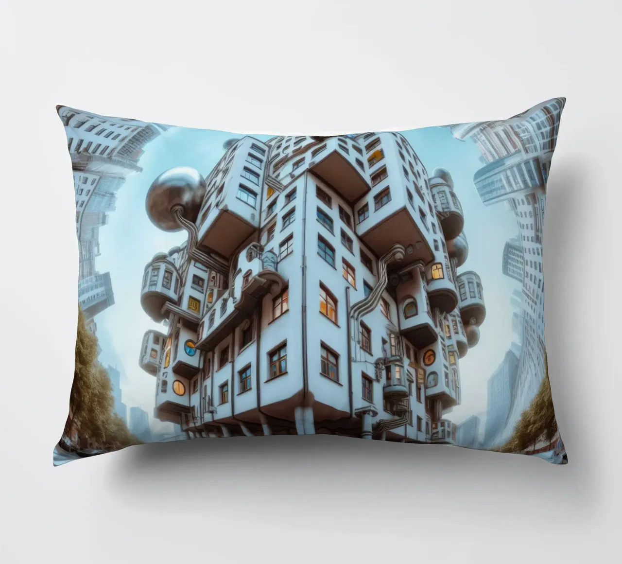 Sphere 048 - Futuristic Modular Building cuscino da Spheres