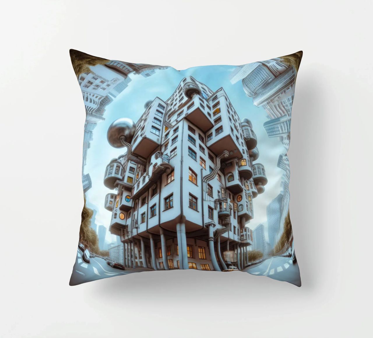 Sphere 048 - Futuristic Modular Building cuscino da Spheres