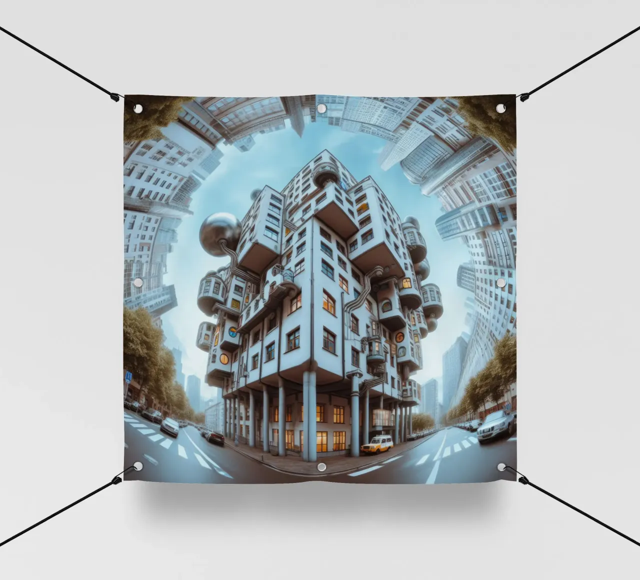 Sphere 048 - Futuristic Modular Building pvc cover by Spheres