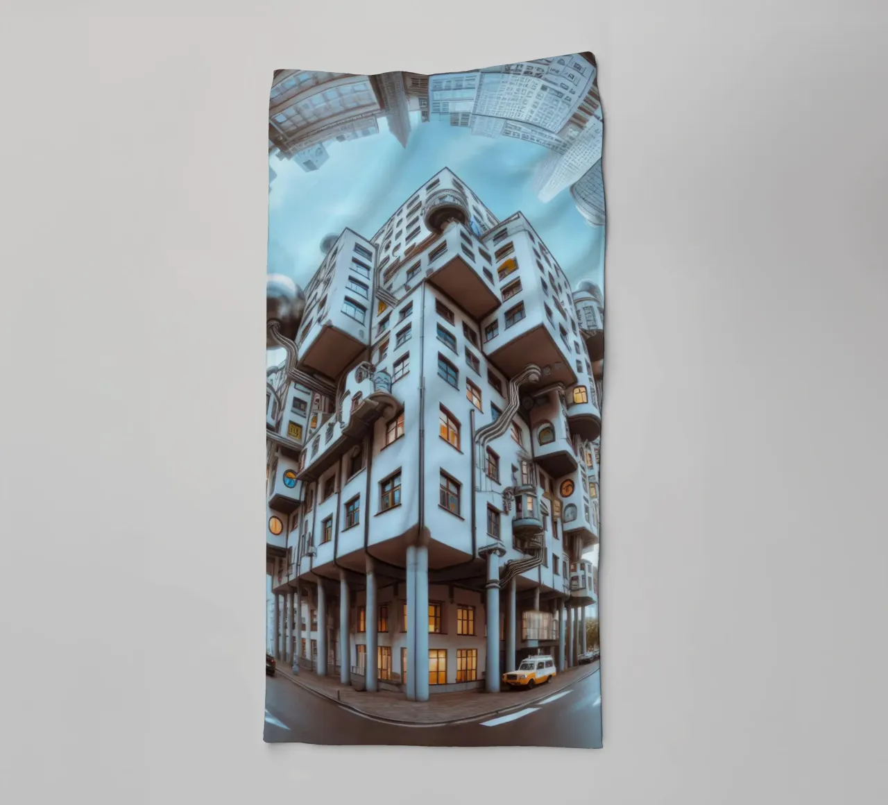 Sphere 048 - Futuristic Modular Building badhanddoek van Spheres