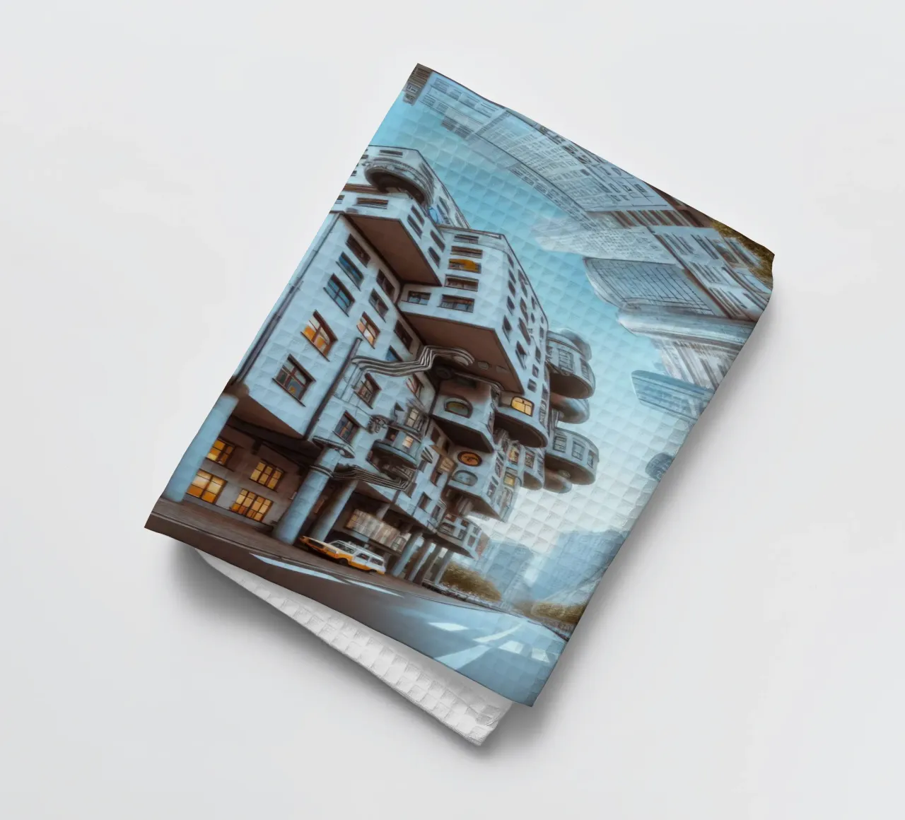 Sphere 048 - Futuristic Modular Building tea towel by Spheres