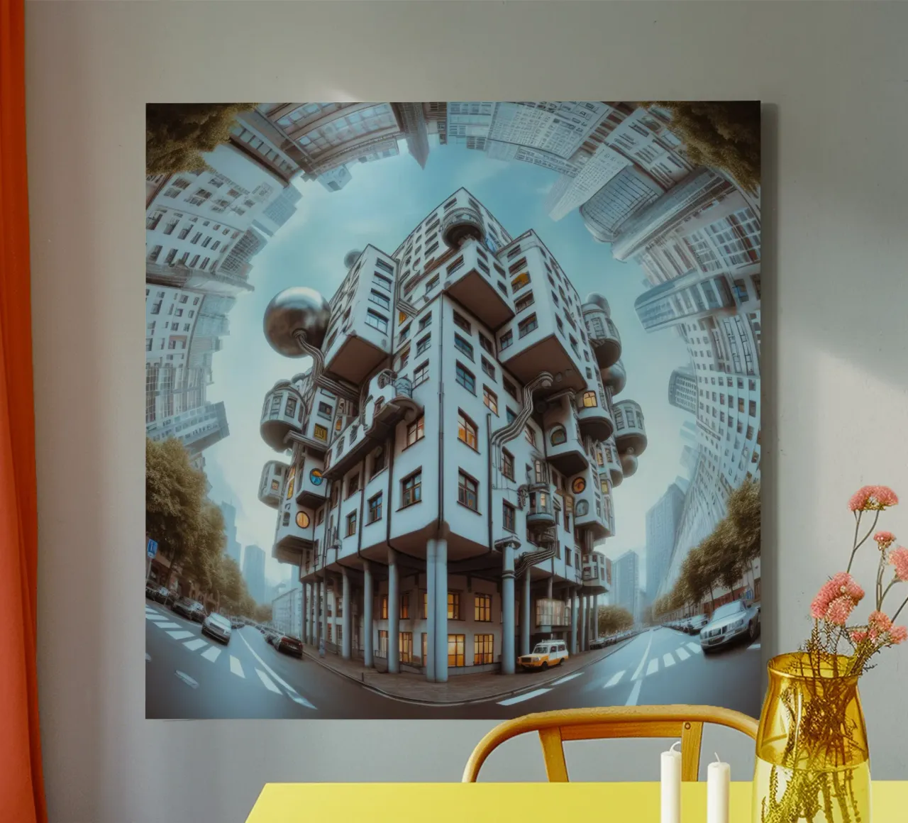Sphere 048 - Futuristic Modular Building lienzo de Spheres