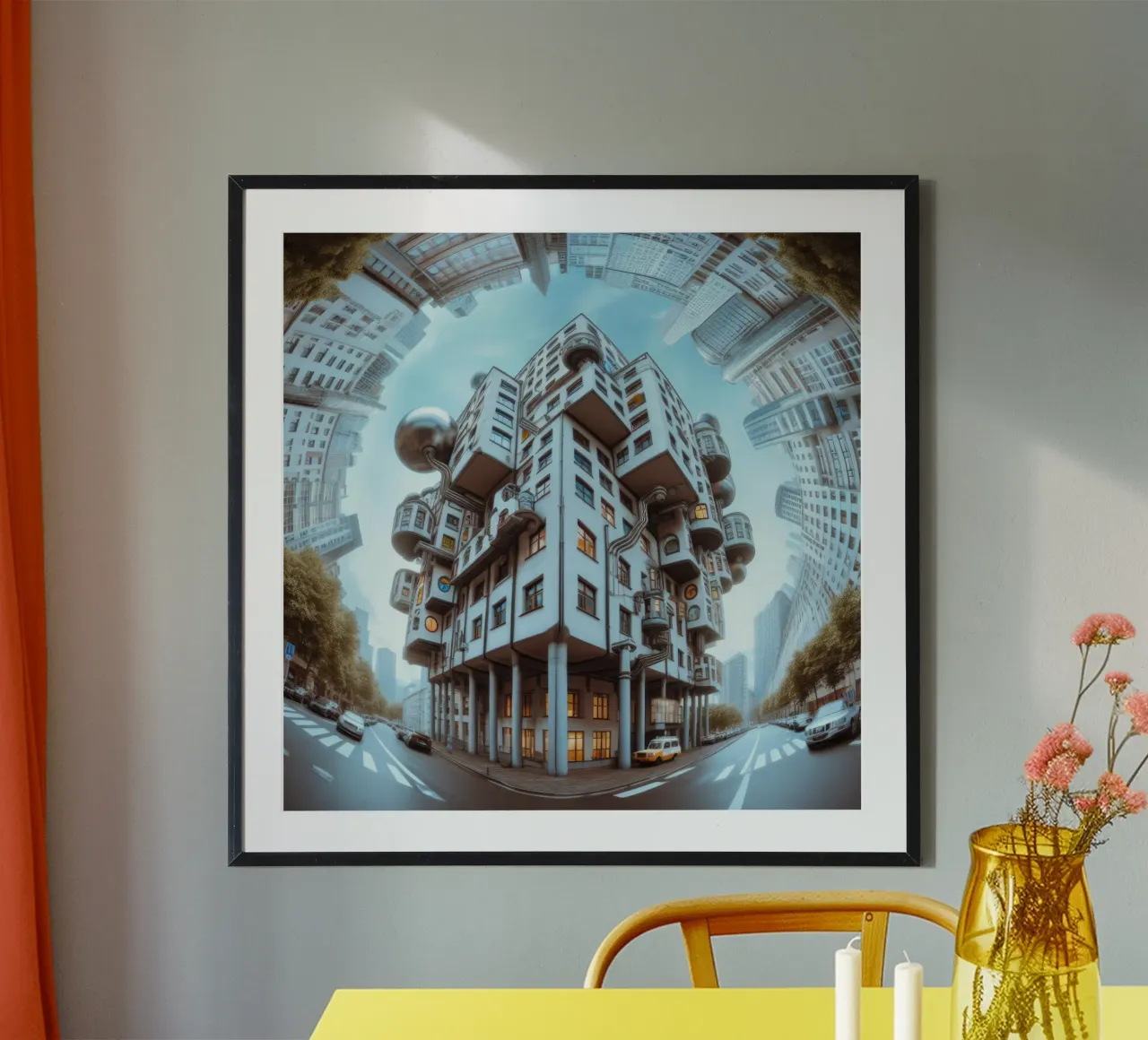 Sphere 048 - Futuristic Modular Building carta hahnemühle da Spheres