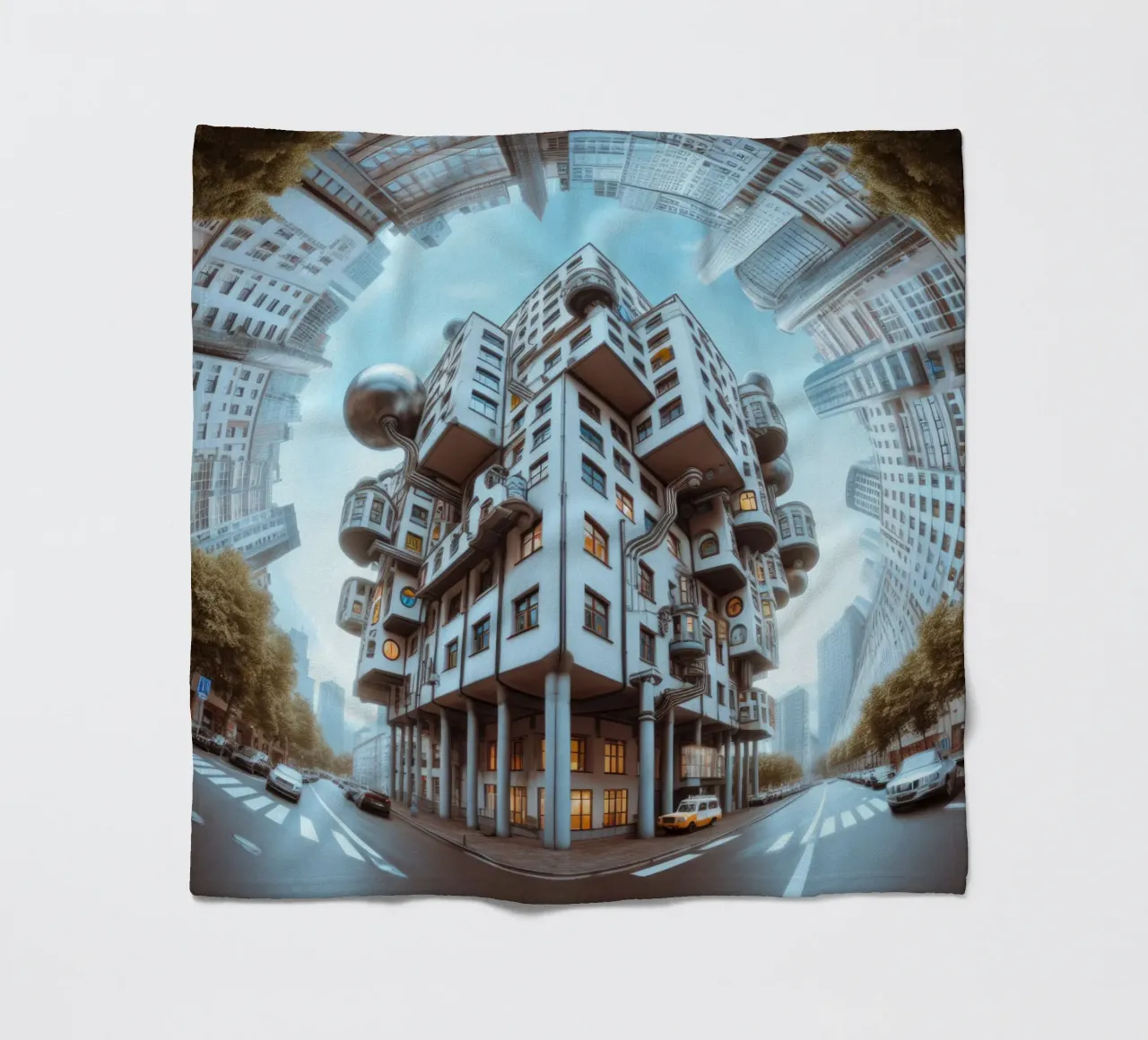 Sphere 048 - Futuristic Modular Building coperta in pile da Spheres