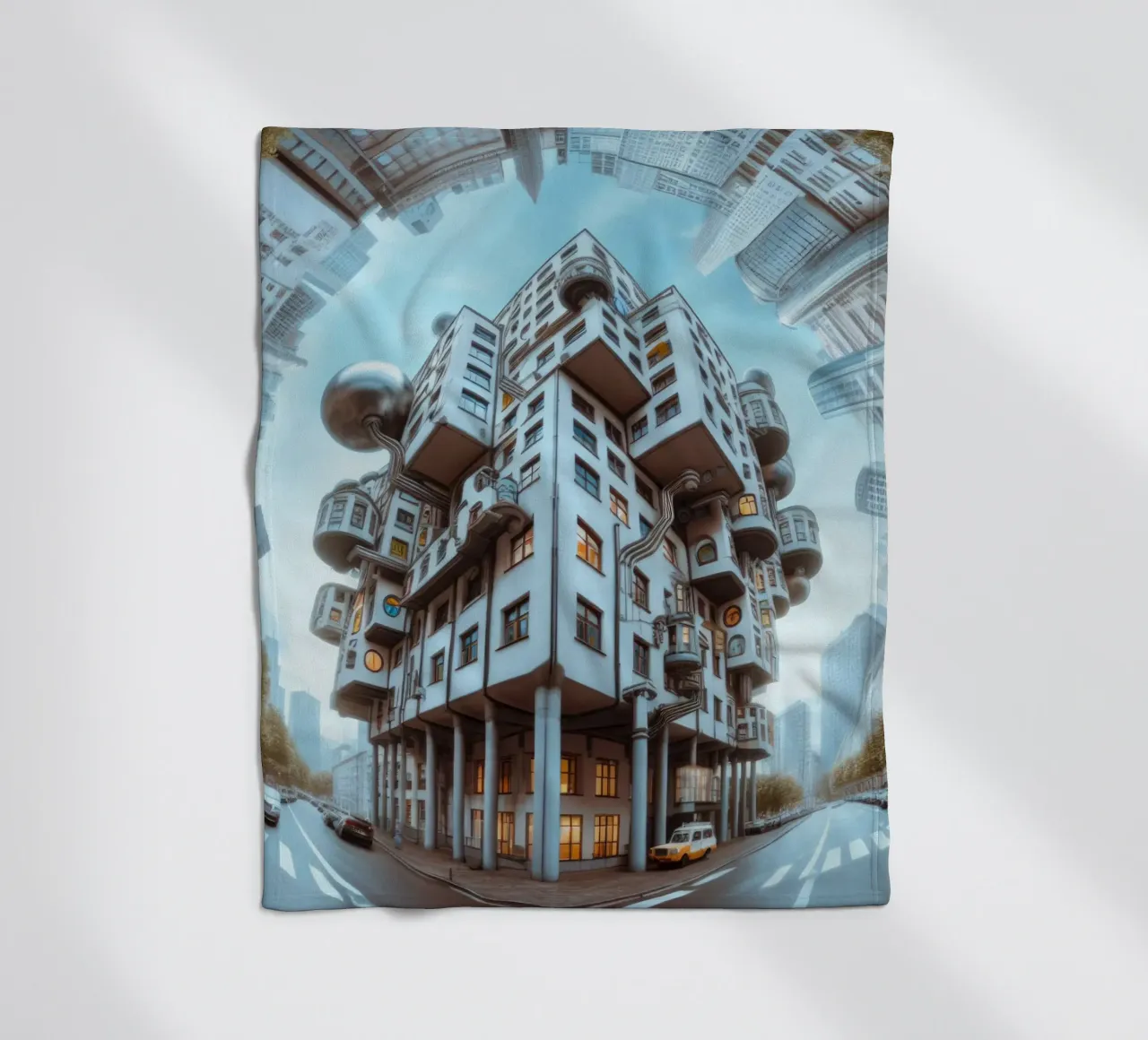 Sphere 048 - Futuristic Modular Building coperta in pile da Spheres