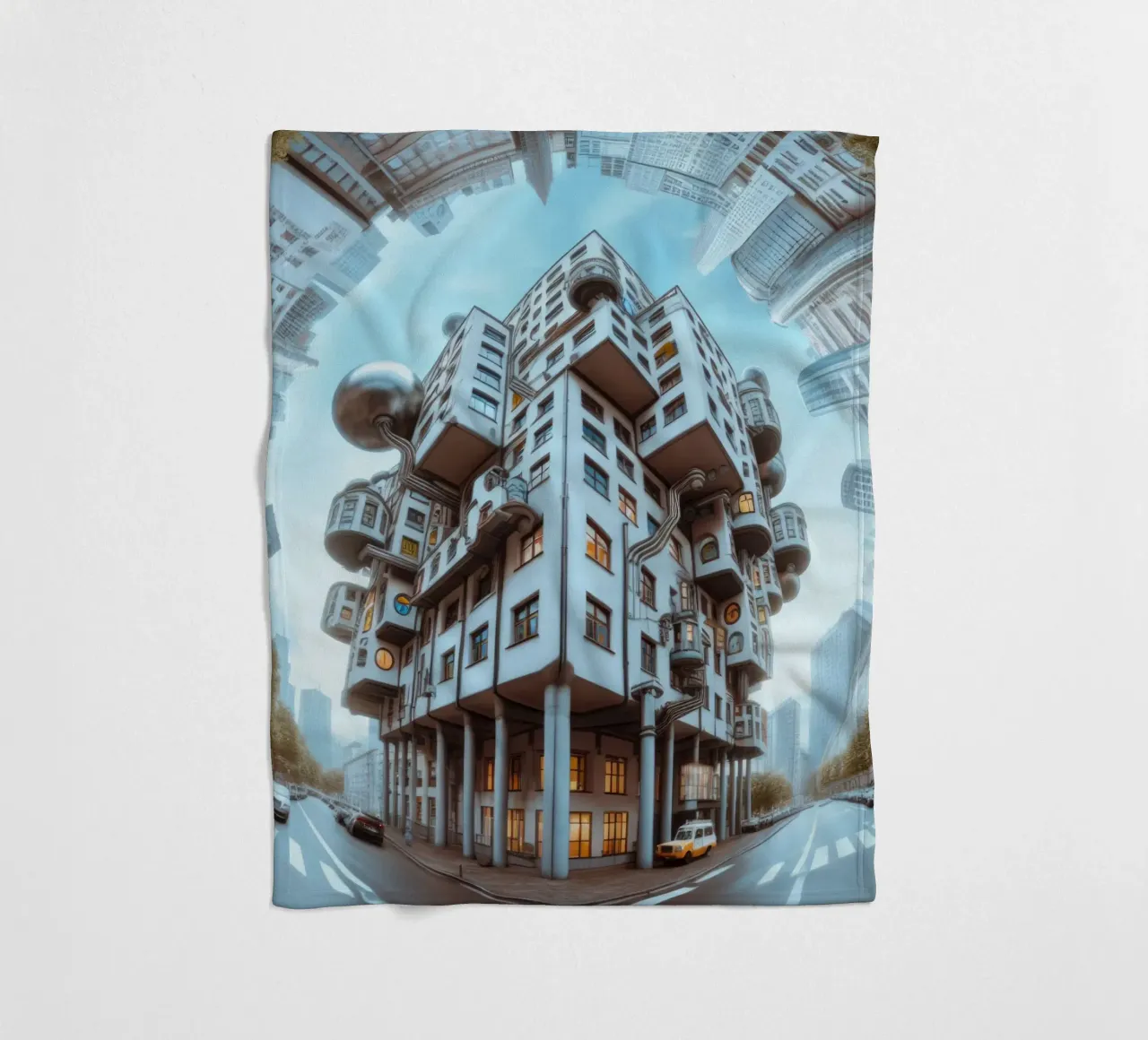 Sphere 048 - Futuristic Modular Building coperta in pile da Spheres