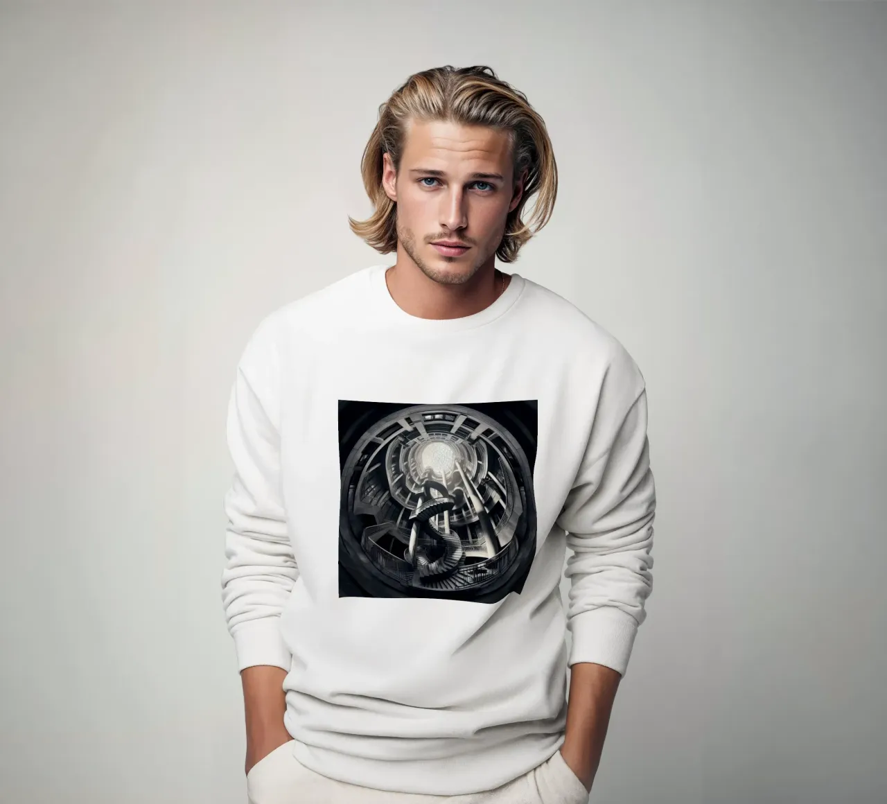 Sphere 049 - Futuristic Spiral Staircase felpa da Spheres