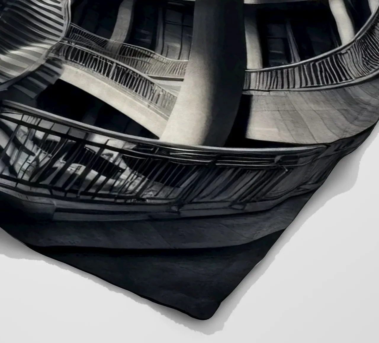 Sphere 049 - Futuristic Spiral Staircase coperta in pile da Spheres