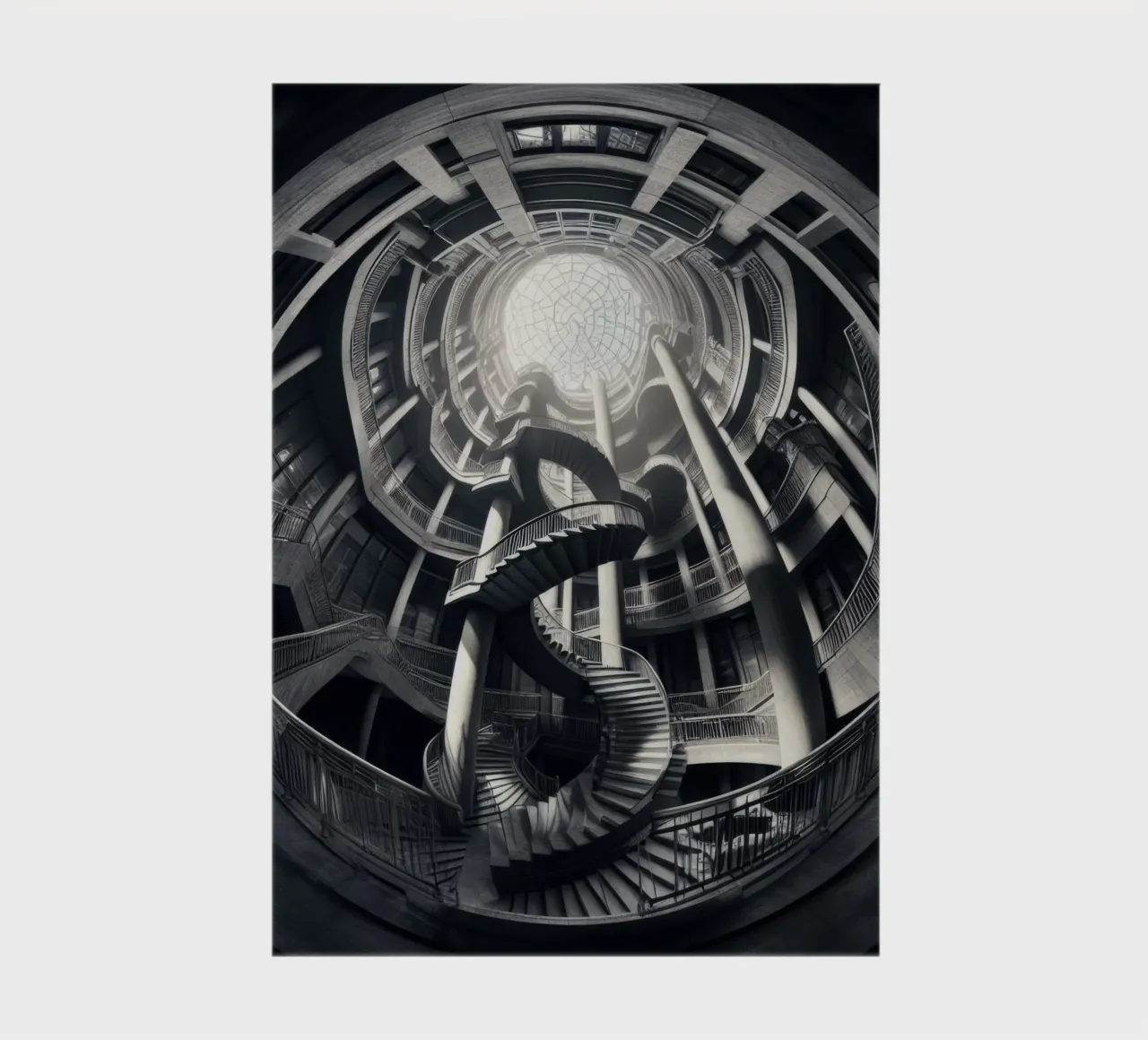 Sphere 049 - Futuristic Spiral Staircase notebook by Spheres