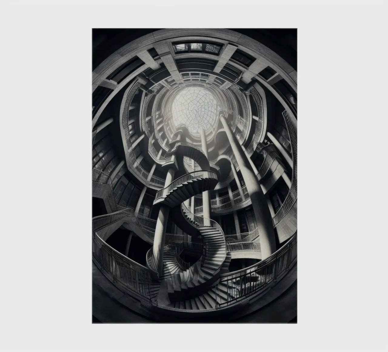 Sphere 049 - Futuristic Spiral Staircase notebook by Spheres
