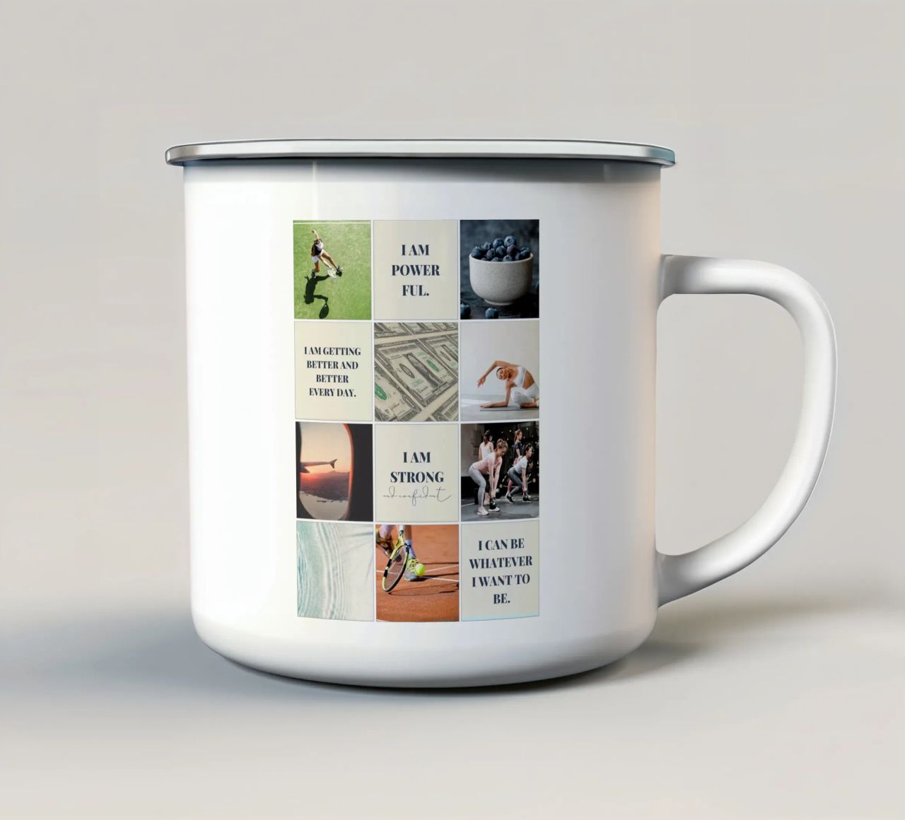 Vision Board tazza in smalto da pv design