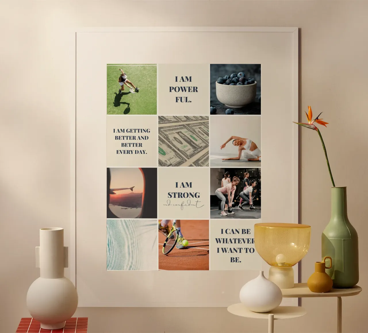Vision Board poster with plastic frame by we line studio - design