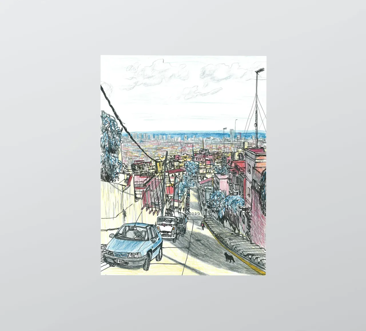 Barcelona, ​​the seaside city sticker by Asobōze