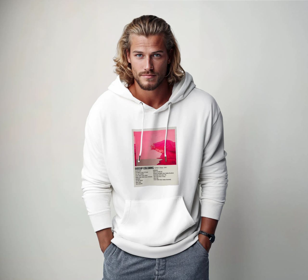 GOSSIP COLUMNS By Marc E. Bassy - 2017 felpa con cappuccio da SoundStudio