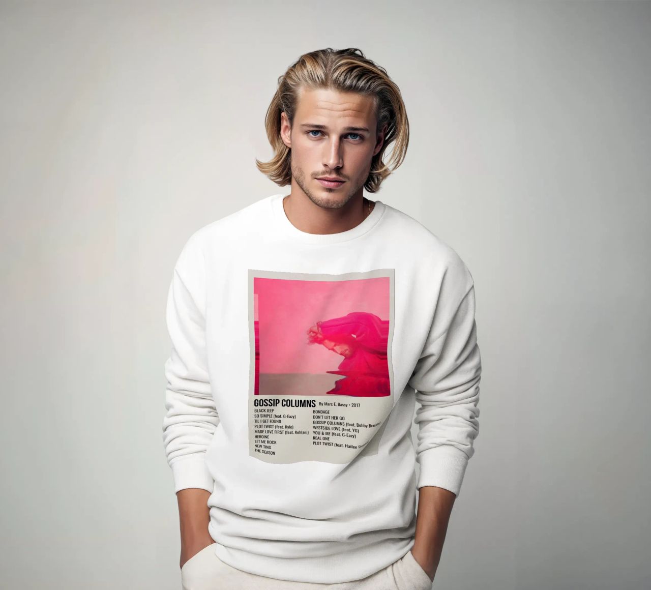 GOSSIP COLUMNS By Marc E. Bassy - 2017 felpa da SoundStudio