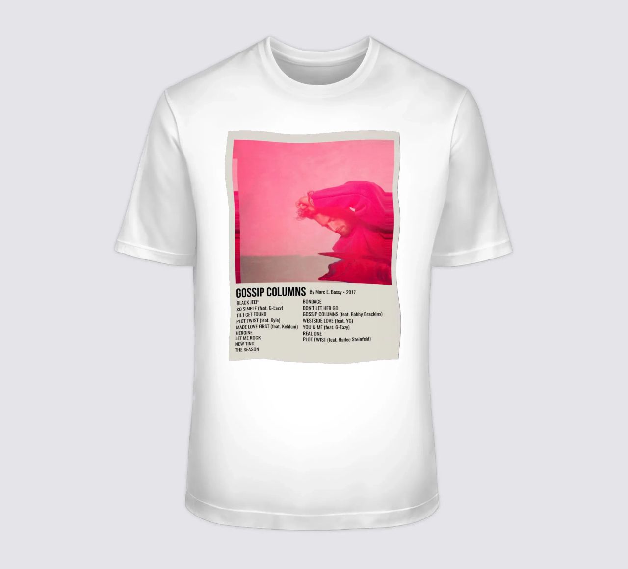 GOSSIP COLUMNS By Marc E. Bassy - 2017 t-shirt da SoundStudio