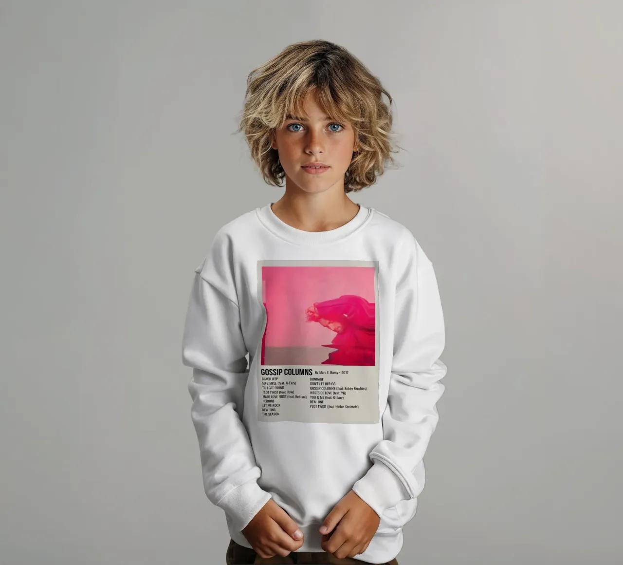 GOSSIP COLUMNS By Marc E. Bassy - 2017 kids sweatshirt by SoundStudio