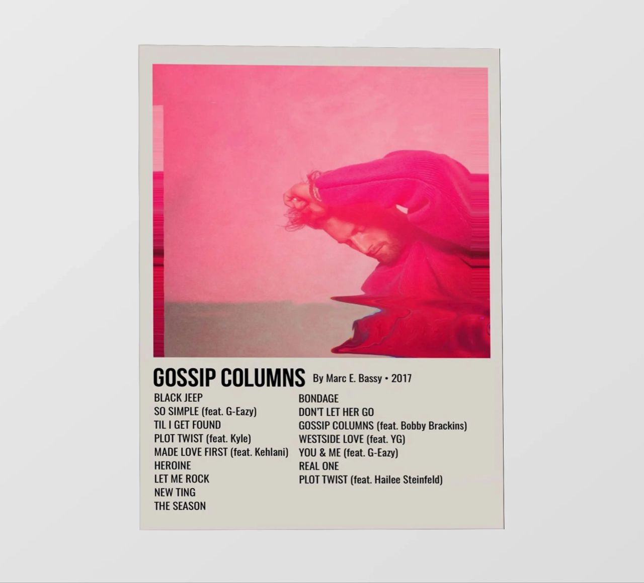 GOSSIP COLUMNS By Marc E. Bassy - 2017 pellicola backlit da SoundStudio
