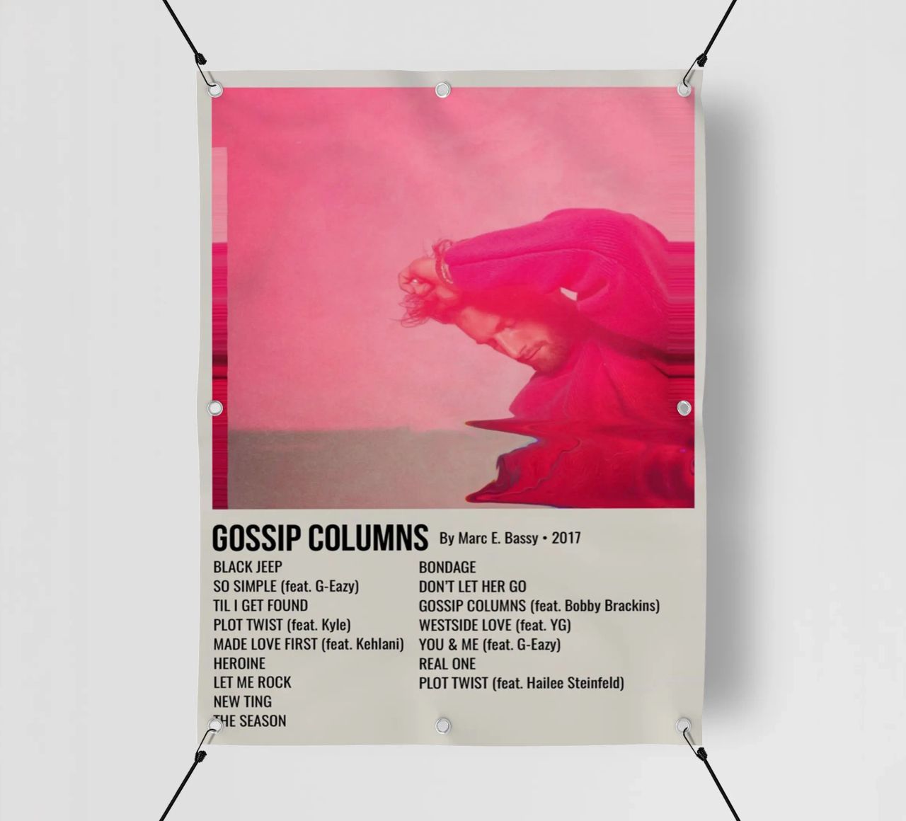 GOSSIP COLUMNS By Marc E. Bassy - 2017 telo in pvc da SoundStudio