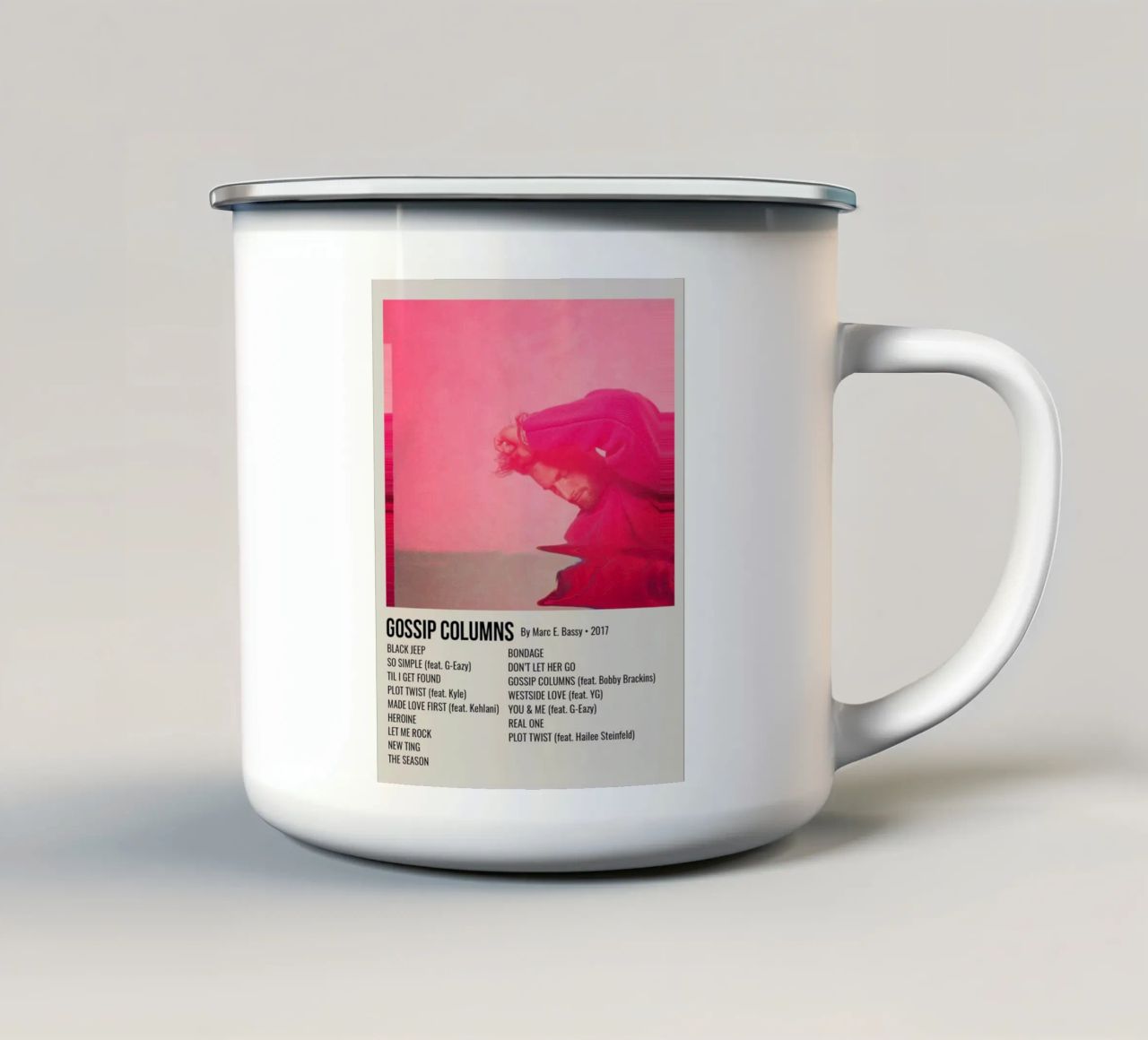 GOSSIP COLUMNS By Marc E. Bassy - 2017 tazza in smalto da SoundStudio