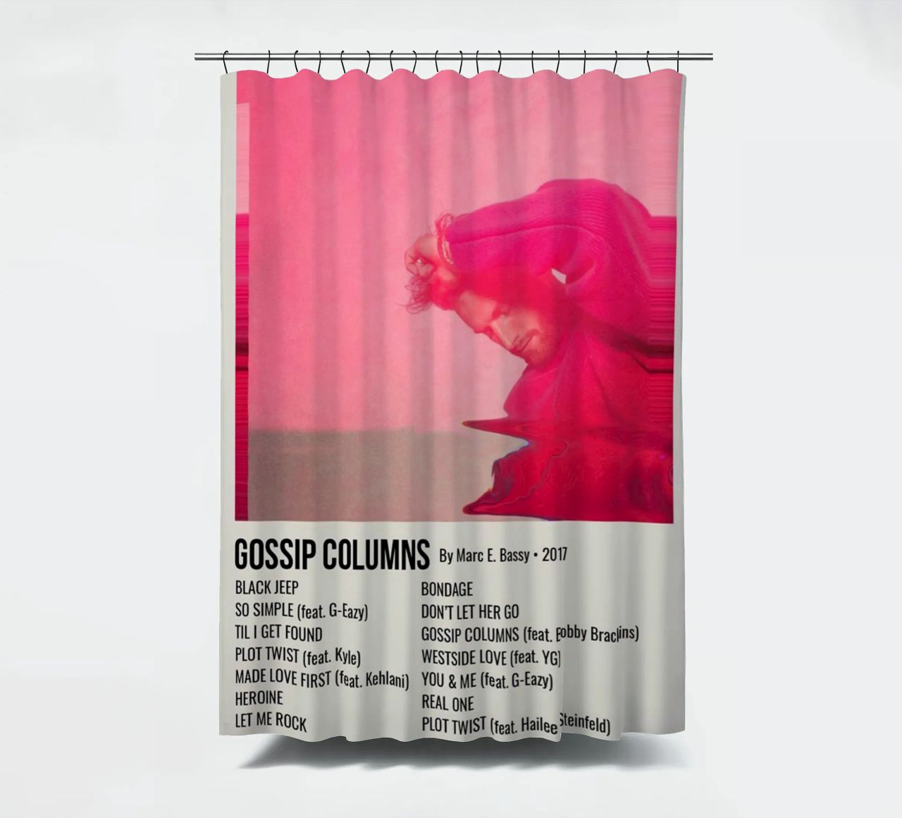 GOSSIP COLUMNS By Marc E. Bassy - 2017 tenda da doccia da SoundStudio