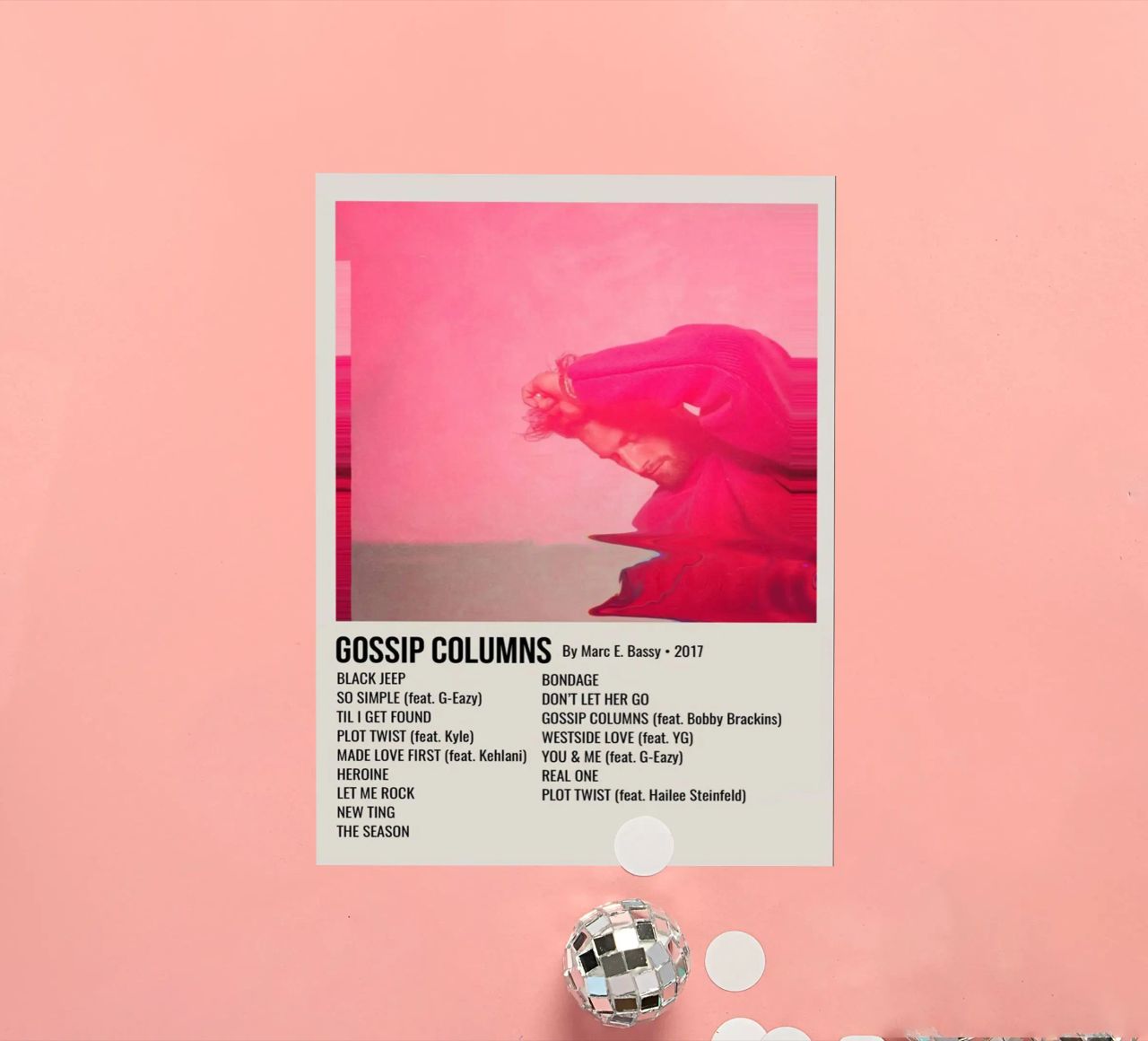 GOSSIP COLUMNS By Marc E. Bassy - 2017 adesivo da SoundStudio