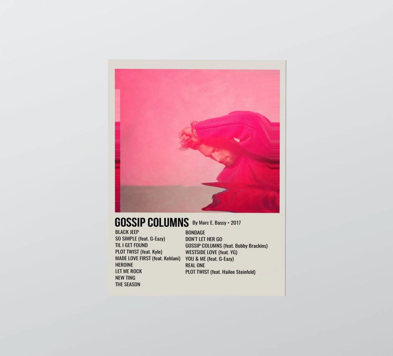 GOSSIP COLUMNS By Marc E. Bassy - 2017 adesivo da SoundStudio