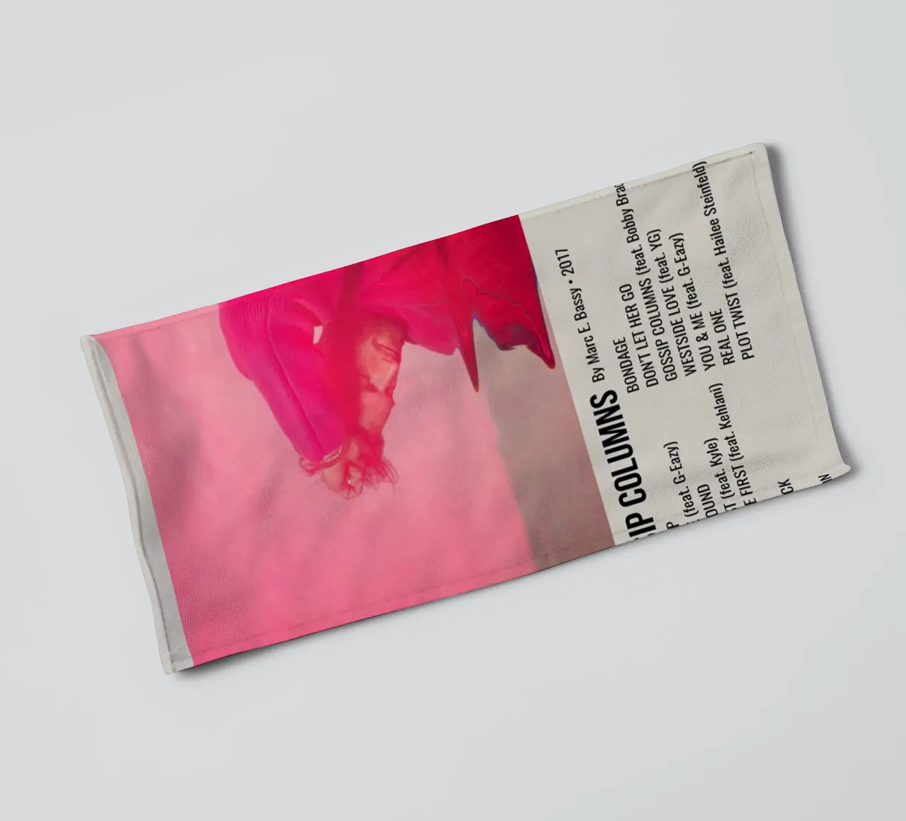 GOSSIP COLUMNS By Marc E. Bassy - 2017 badhanddoek van SoundStudio