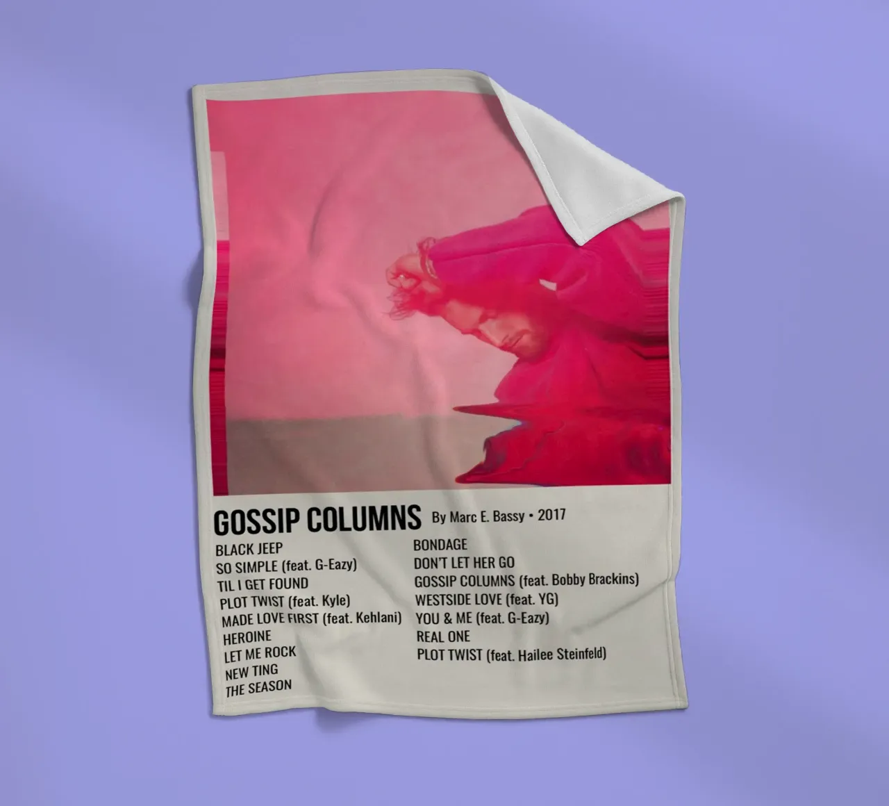 GOSSIP COLUMNS By Marc E. Bassy - 2017 fleece blanket by SoundStudio